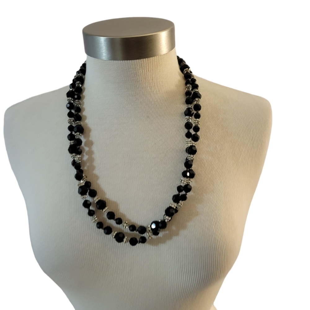 Vintage Beaded Flapper Length Necklace